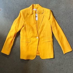 Linen Yellow Suit Jacket